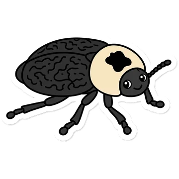 Sticker of American carrion beetle