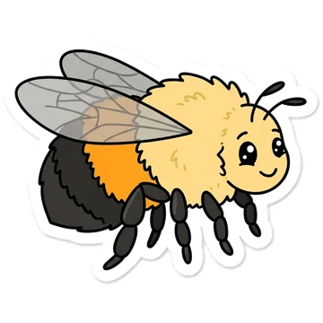 Sticker of Black-tailed bumblebee