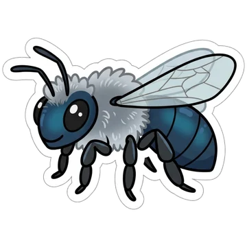 Sticker of Blue orchard bee