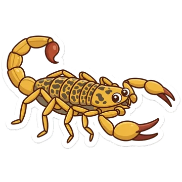 Sticker of Brazilian yellow scorpion