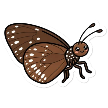 Sticker of Common crow butterfly