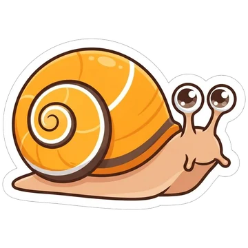 Sticker of Cuban painted snail