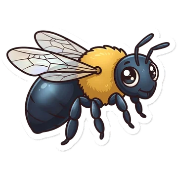 Sticker of Eastern carpenter bee