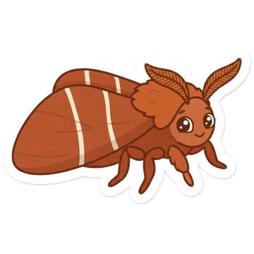 Sticker of Fox moth