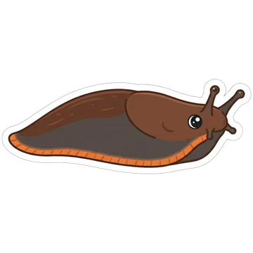 Sticker of Large black slug