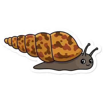 Sticker of Malaysian trumpet snail