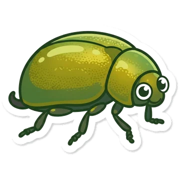 Sticker of Mint leaf beetle