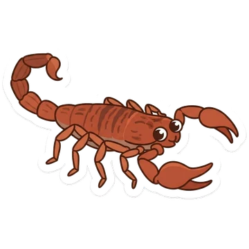 Sticker of Southern devil scorpion