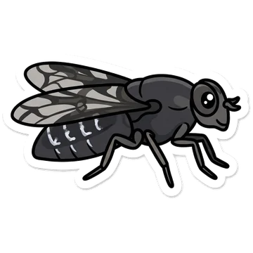 Sticker of Tiger bee fly