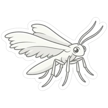 Sticker of White plume moth