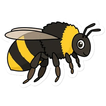 Sticker of Yellow-faced bumblebee