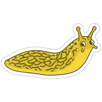 Sticker of Yellow slug